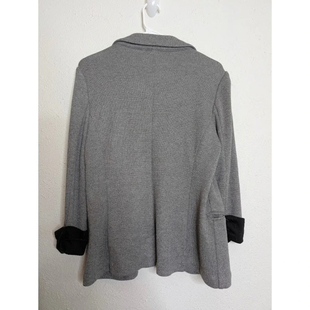 Skies are Blue Soft Gray Blazer Womens Size Medium Classic‎ Preppy Workwear